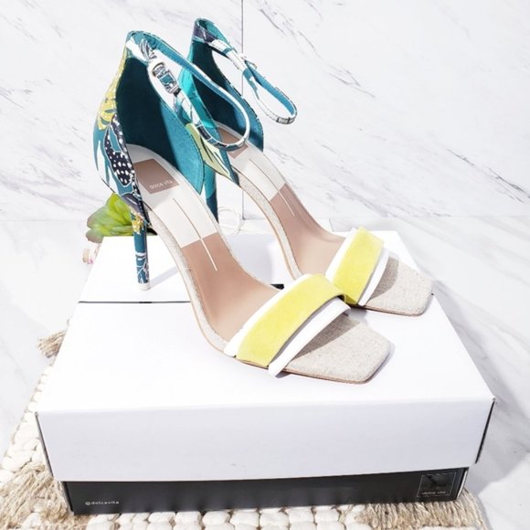 Dolce Vita Shoes - Dolce Vita Halo Green Palm Heels NIB